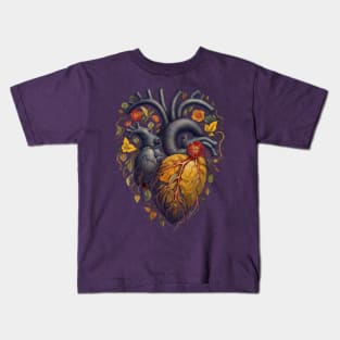 Intricate Anatomical Heart - Autumn Style Kids T-Shirt